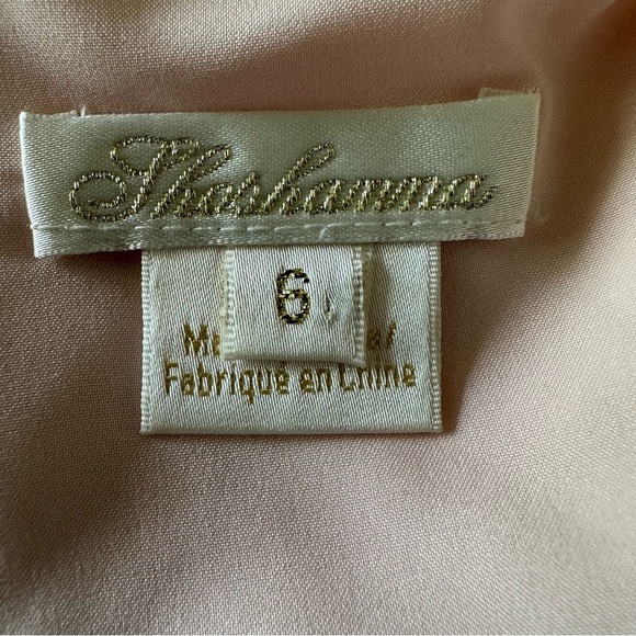 SHOSHANNA ODILA PETAL PINK CREPE FLARE SLEEVE BELTED DRESS SIZE 6 - Picture 13 of 16